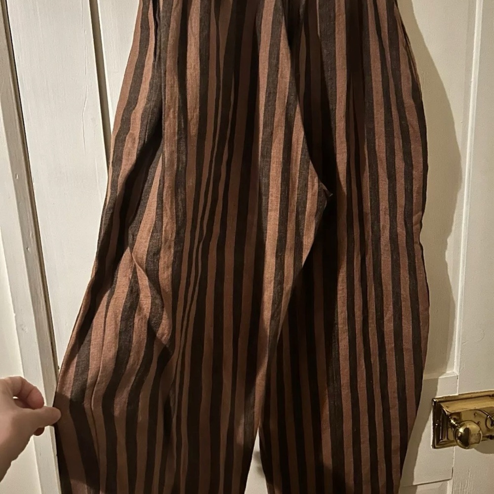 Striped Brown and Black Men's Pants
